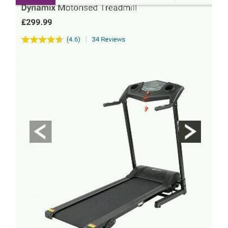 Dynamix treadmill with motorised incline