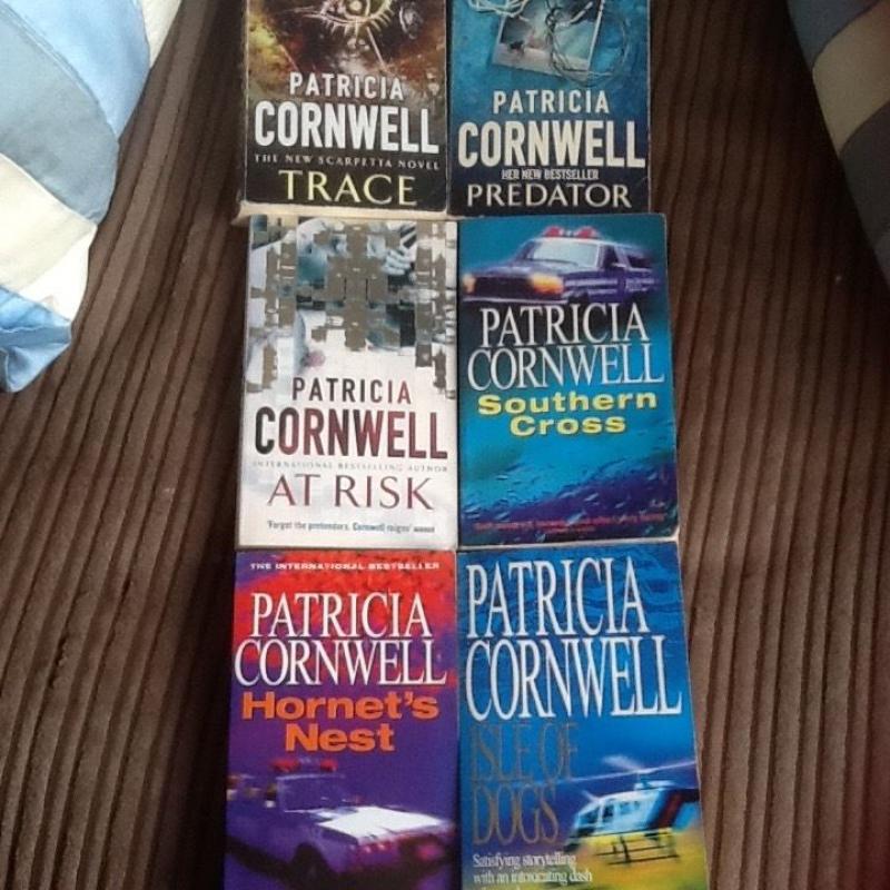 Four different selections of PATRICIA CORNWELL books FOR SALE.