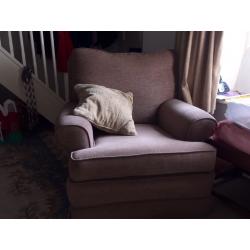 3 seater sofa & chair