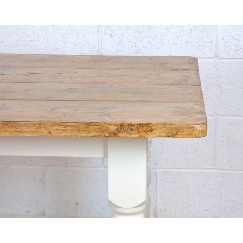 Solid Pine dining Kitchen Table Made With Reclaimed Timber Wood farmhouse Rustic Style
