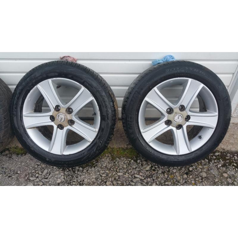 Mazda 16 '' alloy wheels + 4 x tyres 205 55 16 ''