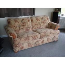 3 piece suite (bed settee and 2 chairs) plus footstool