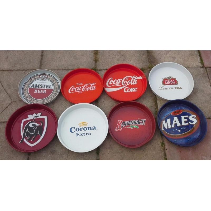 Vintage Beer and Coca - Cola trays