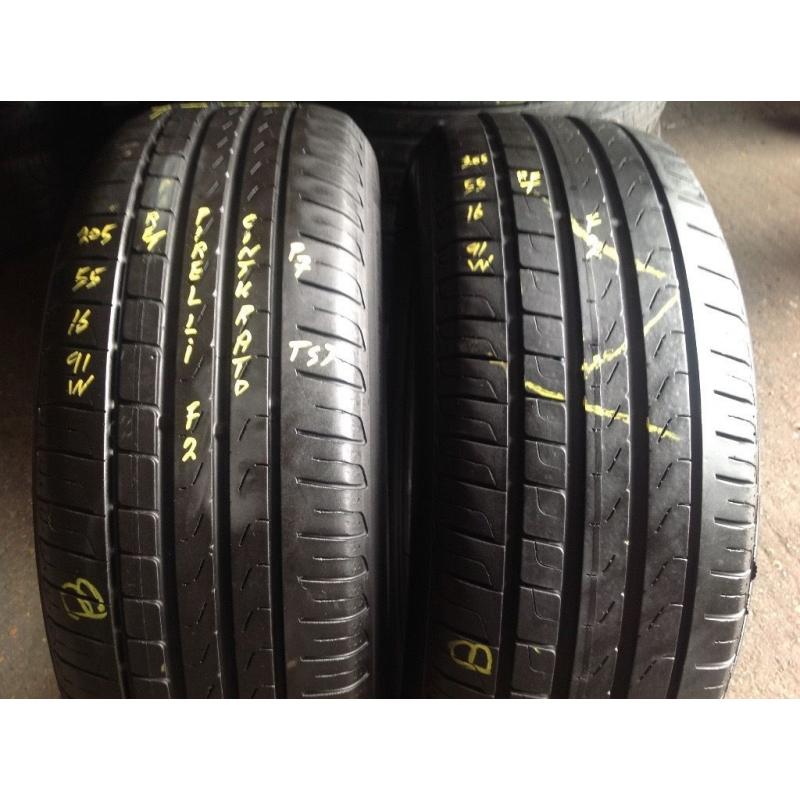 205/55/16 -2055516-part worn tyres / open 7 days a week ig117 bw