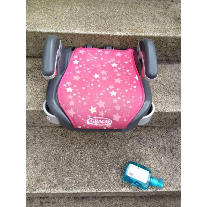 GIRLS PINK GRACO BOOSTER SEAT. GOOD CONDITION