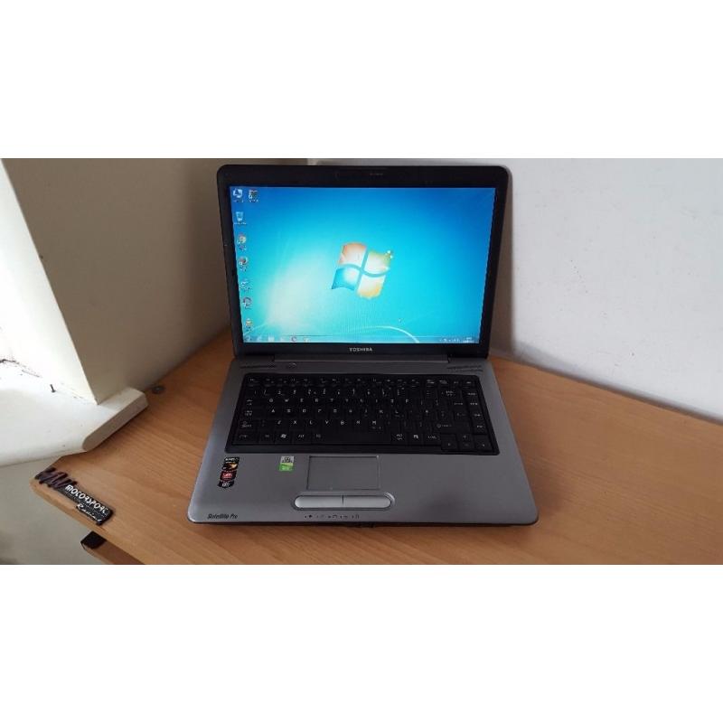 Toshiba Laptop Windows 7 Office 160GB Hard Drive 2GB RAM WIFI