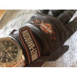 Harley bikers leather gloves all sizes