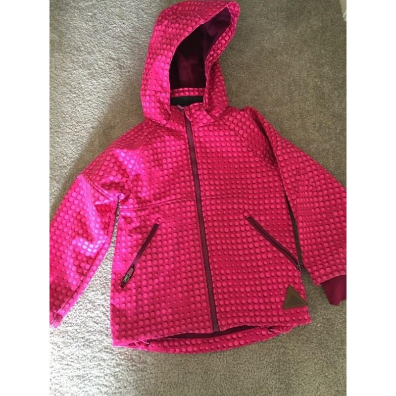 H&m girls waterproof reflective jacket size 4-5years