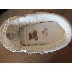 Mothercare 'loved so much' basket with blanket and mattress cover