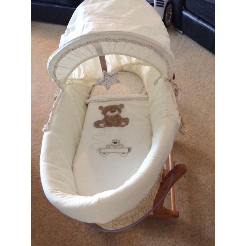 Mothercare 'loved so much' basket with blanket and mattress cover