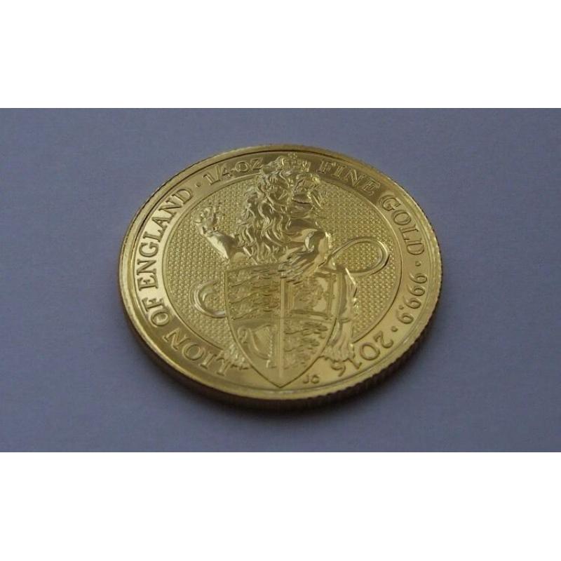 Queens beast 1/4 gold bullion coin very rare