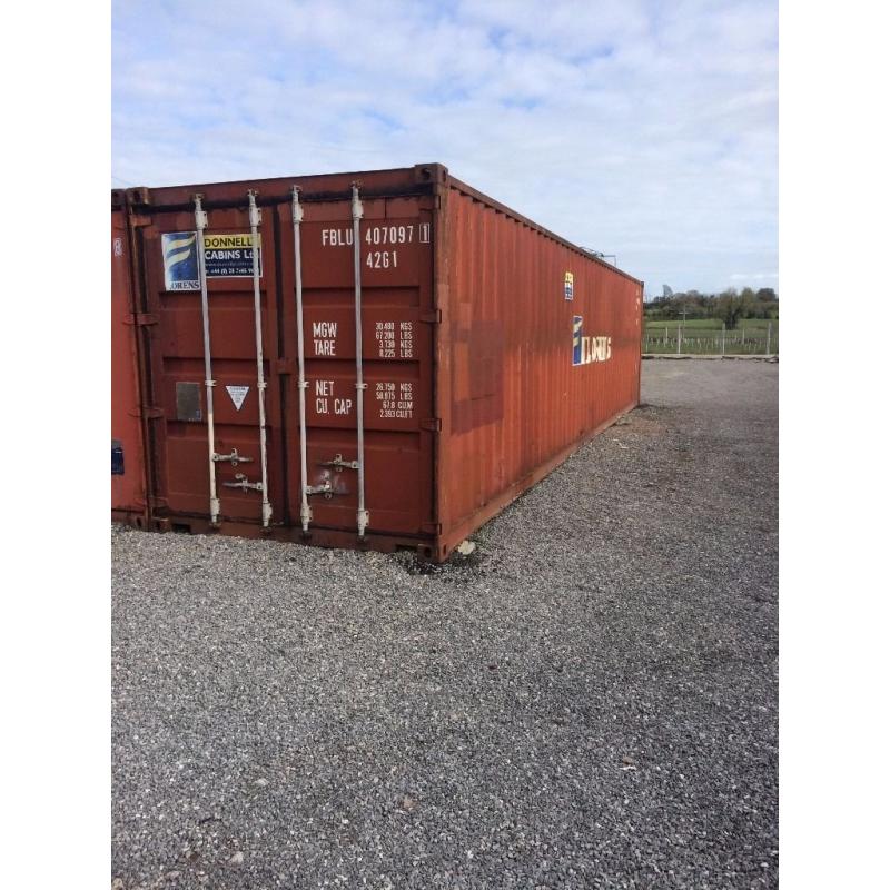 SHIPPING CONTAINER OFFICE WITH BI FOLD PVC DOORS suit shed secure site hut shop portable