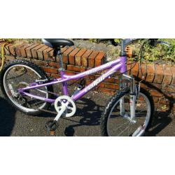 Dawes redtail 20w girls bike in purple. Alu frame.