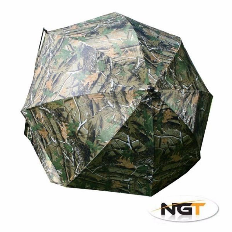 Brand New NGT 50” Camo Fishing Oval Umbrella/Brolly/Shelter With Storm Sides + Pegs + Bag