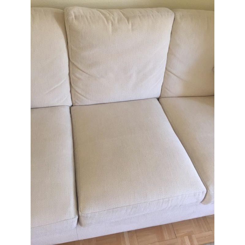 Fabric sofa and footstool