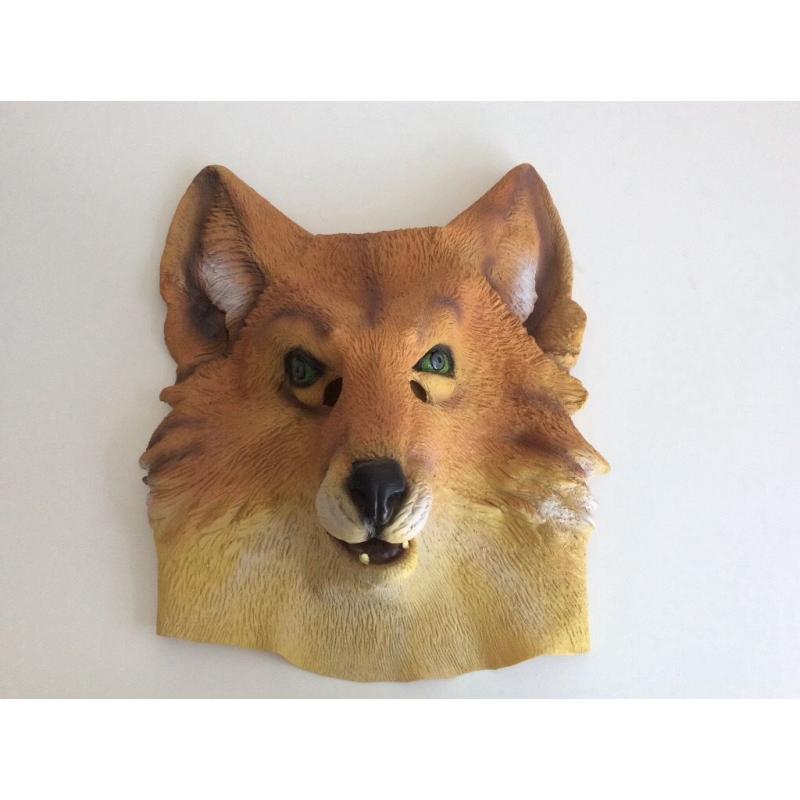 Adult fantastic mr fox fancy dress mask used once like new