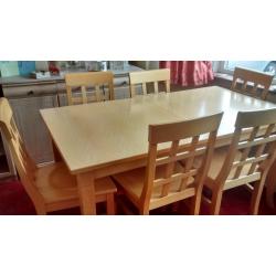 6-8 seater solid wood table