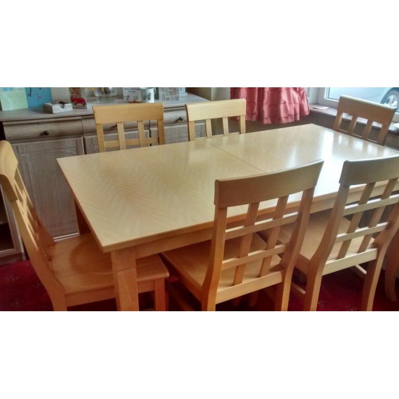 6-8 seater solid wood table