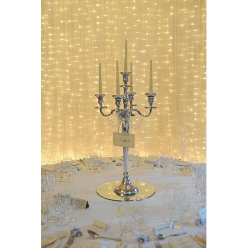Gold candelabras Silver candelabras wedding event table centrepiece all sizes available