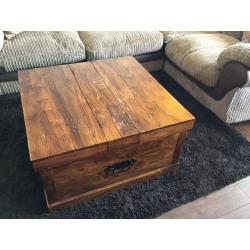 Solid Wood Coffee Table / Storage Trunk