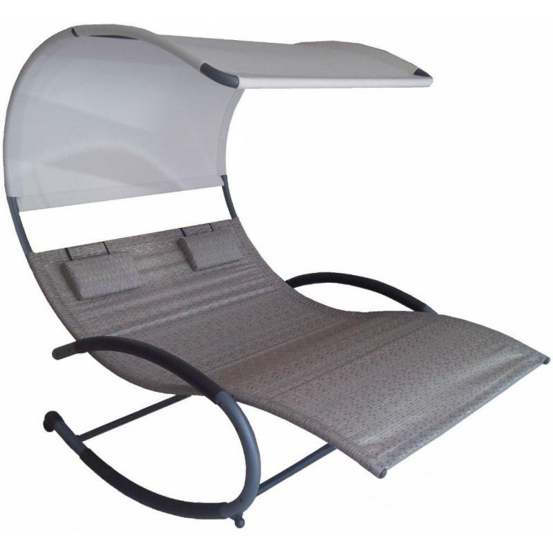 Brand new, direct from Netherlands, Vivere Double Chaise Rocker - Steel/Sienna colour