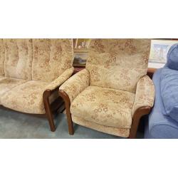 Three Seater & 2 X Armchairs Made By CINTIQUE in Great Condition