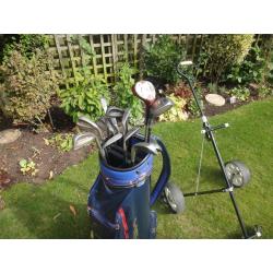 Golf Clubs, Golf Trolley and all necessary accessories