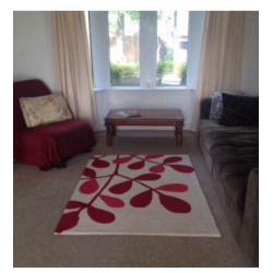 NEXT Rug Red and Cream - bargain