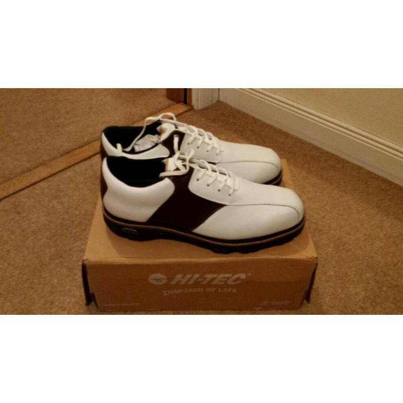 Hi-tec comfort waterproof mens golf shoes. New in the box. Size 8.5