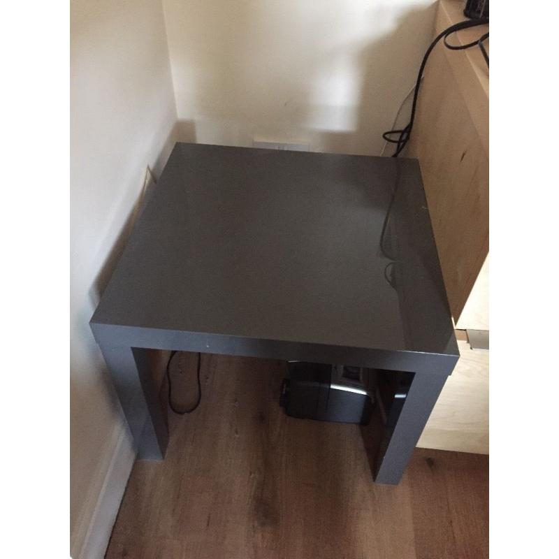 IKEA high gloss grey coffee table 55x55 very good condition