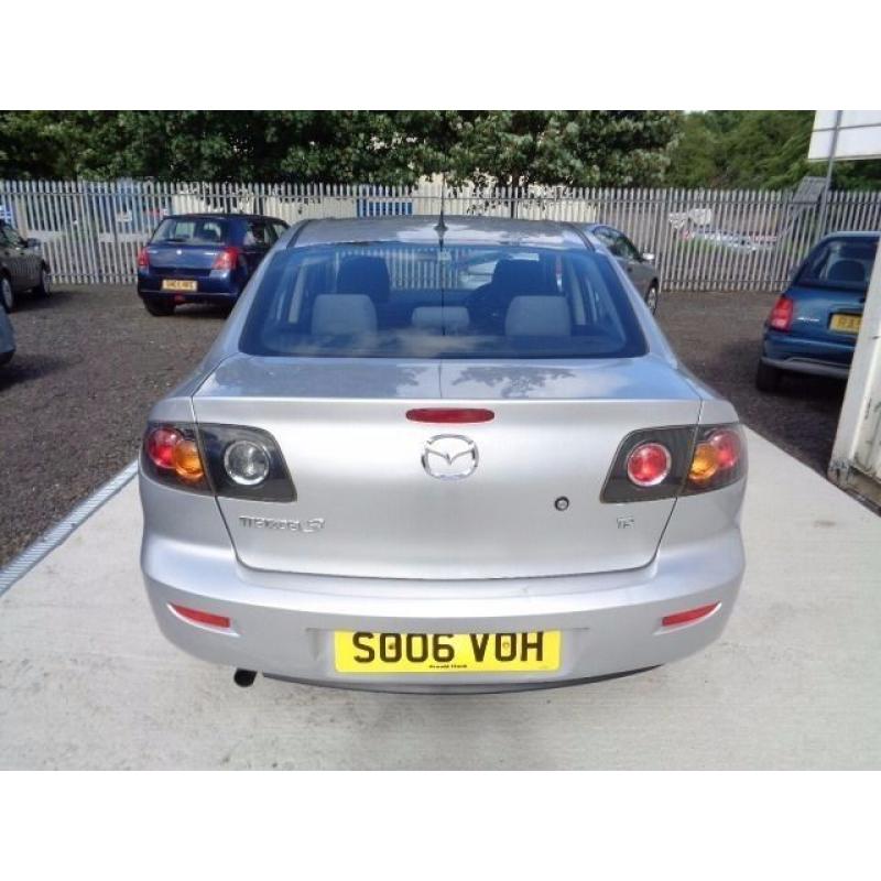 MAZDA 3 TS SILVER 2006 4 DOOR SALOON 98,000 MILES M.O.T 21/09/17 ONE OWNER, PART SERVICE HISTORY