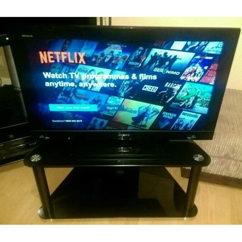 Sony 32" LCD TV With Glass Stand