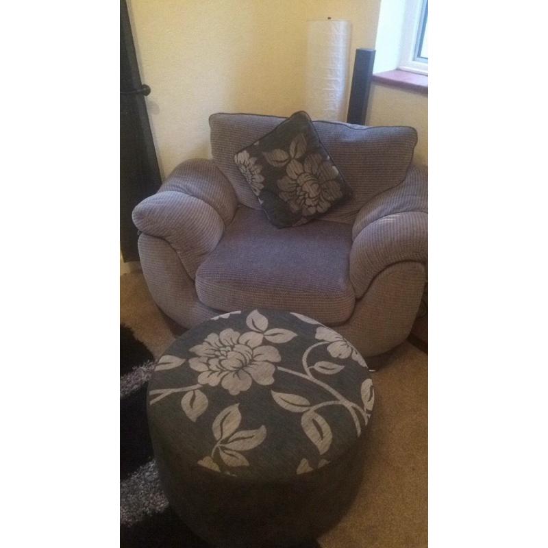 4 seater and arm chair
