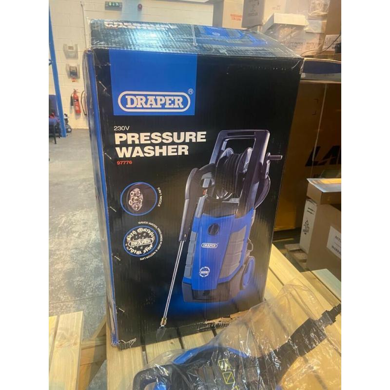 Draper 230V Pressure Washer With Patio Cleaner - Brand New in Box - RRP ?400