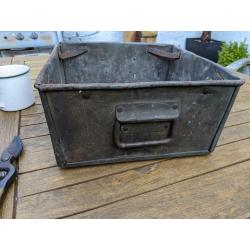 Vintage Metal Tote Pans -Workshop/Engineering/Mechanics Storage Boxes/