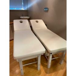 Solid white beauty / massage bed / table (one)