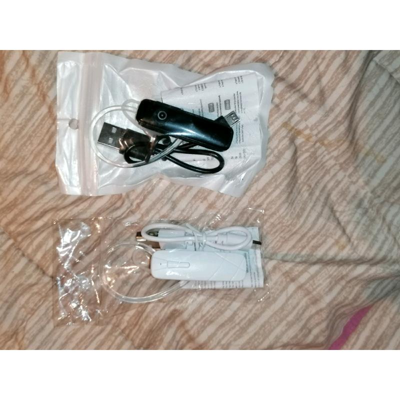 2 Bluetooth wireless headset black and white i accept offers!