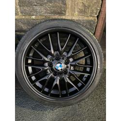 Genuine 18? Metallic Black Bmw Alloy Wheels With Tyres