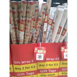 Tesco branded Christmas wrapping paper - New.