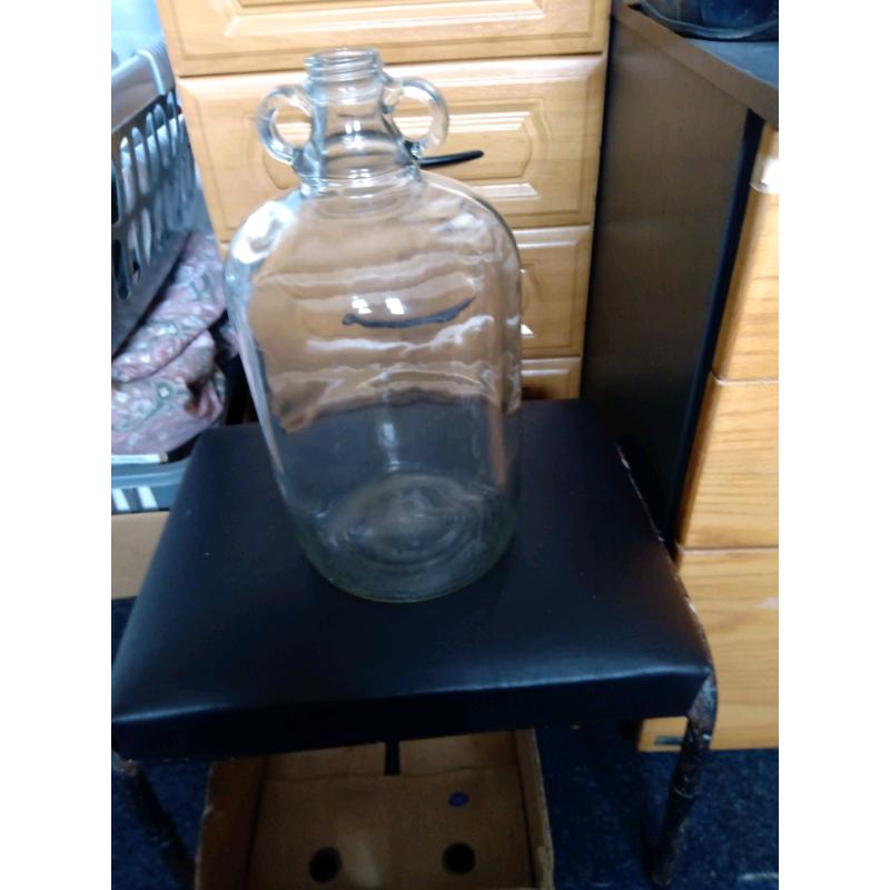 Vintage glass jug, demijohn