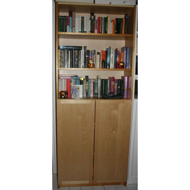 Ikea Billy/Oxberg bookcase wood veneer with doors