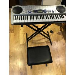 Casio Key Lighting system LK-43 electric keyboard complete with stand and stool