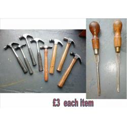 hammers /screwdrivers choice of 10 mostly claw