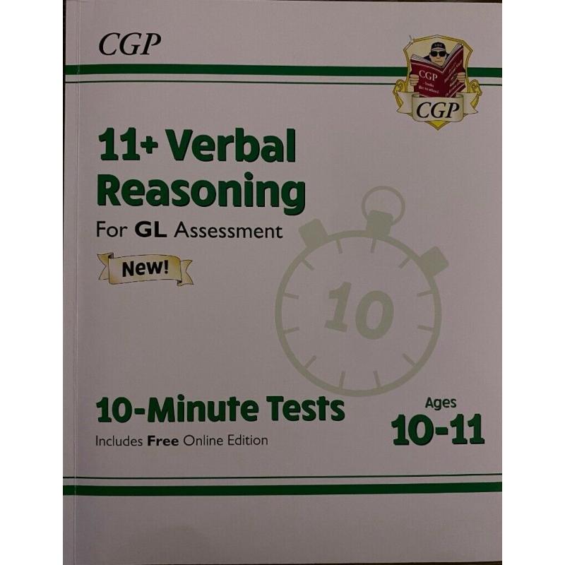 CGP 11 plus GL Verbal Reasoning - 10 minute tests - Age 10-11