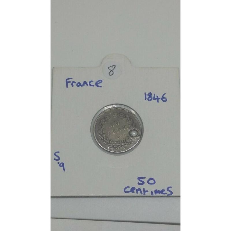 3 older collectable French coins 1 silver rare 1846 1855 1954 napoleon
