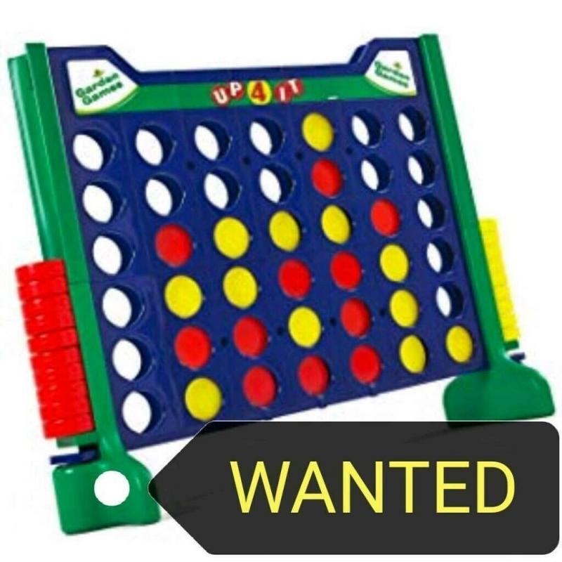 GIANT CONNECT 4 - 4 IN A ROW GARDEN GAME (WANTED)