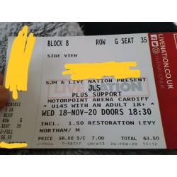 2 JLS tickets for June 2021 Cardiff