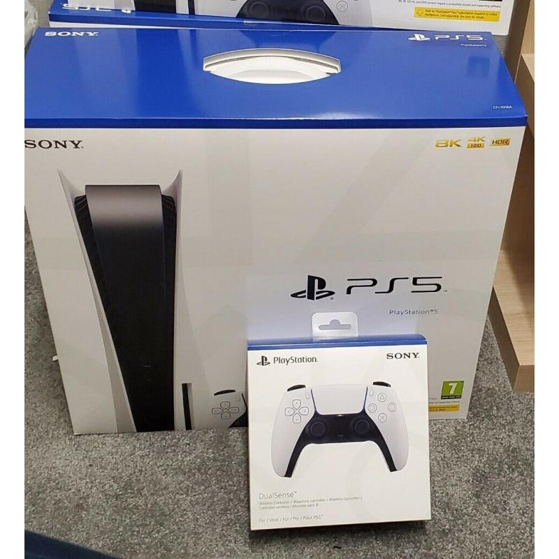 Playstation 5 Disc Edition Bundle- With Extra PS5 DualSense Contoller.