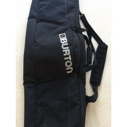 Burton 166cm Snowboard Bag / Skateboard Roller Bag, Black And Silver
