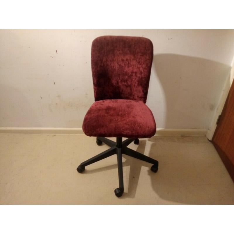 BALMORAL Wine Red Fabric Office Chair Home Computer Swivel Desk Adjustable C120020